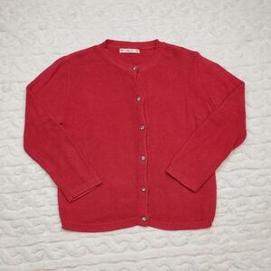 Zara Red Women's Cardigan Sweater